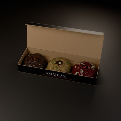 Coffret 3 cookies à composer – étui ouvert