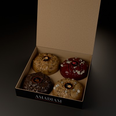 Coffret 4 cookies à composer – étui ouvert